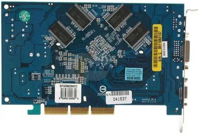 Alt view image 3 of 6 - BFG Tech GeForce 6600 256MB DDR AGP 4X/8X Graphics Card BFGR66256OC