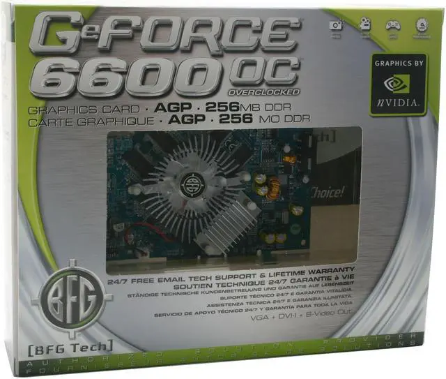 Alt view image 6 of 6 - BFG Tech GeForce 6600 256MB DDR AGP 4X/8X Graphics Card BFGR66256OC
