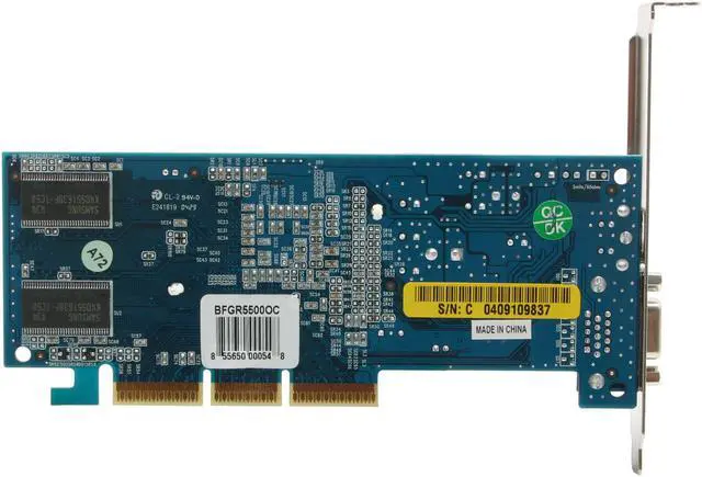 Alt view image 3 of 6 - BFG Tech GeForce FX 5500 128MB DDR AGP 4X/8X Graphics Card BFGR5500OC