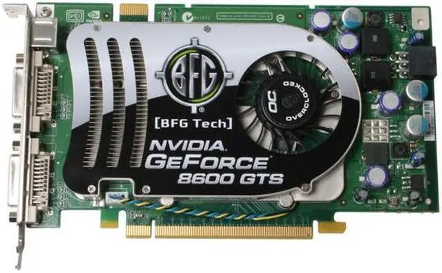 Alt view image 2 of 7 - BFG Tech GeForce 8600 GTS 256MB GDDR3 PCI Express x16 SLI Support Graphics Card BFGE86256GTSOCE