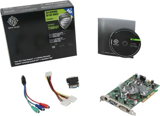Alt view image 6 of 6 - BFG Tech GeForce 7300GT 512MB GDDR2 AGP 4X/8X Graphics Card BFGE73512GT