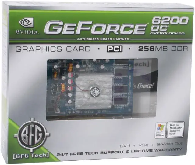 Alt view image 6 of 6 - BFG Tech GeForce 6200 256MB DDR PCI Graphics Card BFGR62256OCP