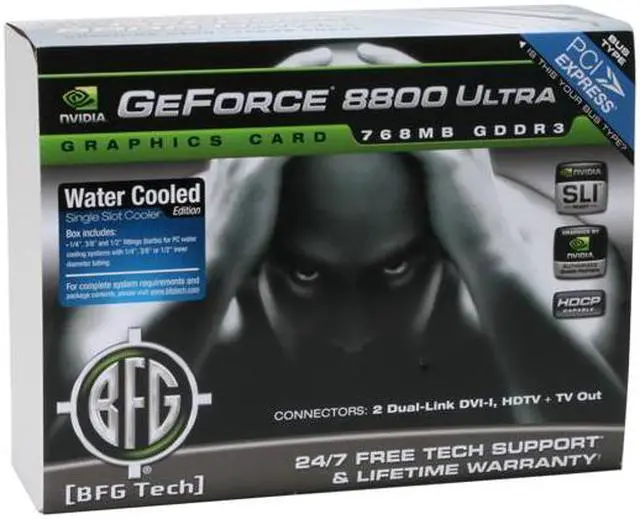 Alt view image 4 of 4 - BFG Tech GeForce 8800 Ultra 768MB GDDR3 PCI Express x16 SLI Support Graphics Card BFGE88768UWCE