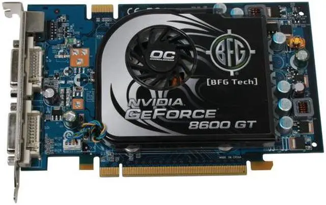 Alt view image 3 of 6 - BFG Tech GeForce 8600 GT 256MB GDDR3 PCI Express x16 SLI Support Graphics Card BFGE86256GTOCFE