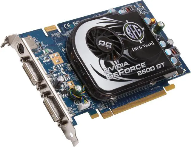 Main image of BFG Tech GeForce 8600 GT 512MB GDDR3 PCI Express x16 SLI Support Graphics Card BFGE86512GTOCFE
