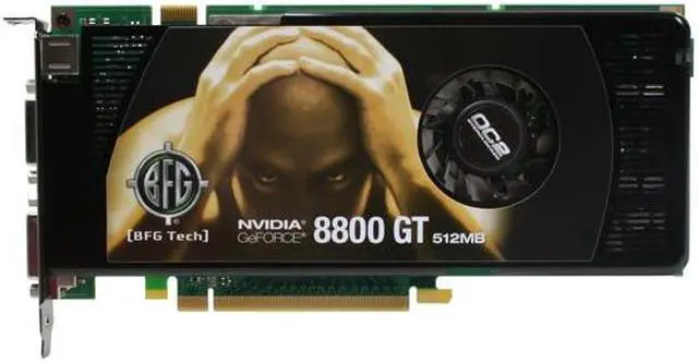 Alt view image 3 of 7 - BFG Tech GeForce 8800 GT 512MB GDDR3 PCI Express 2.0 x16 SLI Support Graphics Card BFGE88512GTOC2E