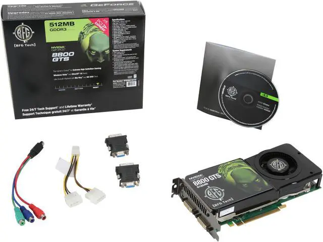Alt view image 6 of 6 - BFG Tech GeForce 8800GTS (G92) 512MB GDDR3 PCI Express 2.0 x16 SLI Support Graphics Card BFGE88512GTSE