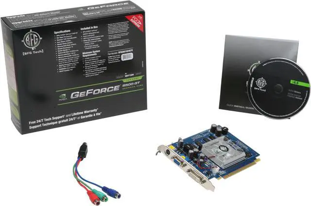 Alt view image 6 of 6 - BFG Tech GeForce 8500 GT 1GB GDDR2 PCI Express x16 Graphics Card BFGE851024GTE