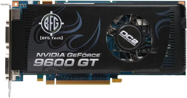 Alt view image 3 of 8 - BFG Tech GeForce 9600 GT 512MB GDDR3 PCI Express 2.0 x16 SLI Support Graphics Card BFGE96512GTOC2E