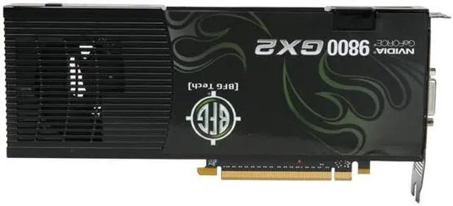 Alt view image 4 of 7 - BFG Tech GeForce 9800 GX2 1GB (512MB per GPU) GDDR3 PCI Express 2.0 x16 SLI Support Graphics Card BFGE981024GX2E