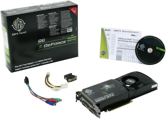 Alt view image 6 of 6 - BFG Tech GeForce 9800 GTX 512MB GDDR3 PCI Express 2.0 x16 SLI Support Graphics Card BFGE98512GTXOCE