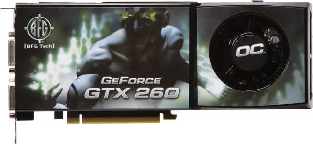Alt view image 3 of 6 - BFG Tech GeForce GTX 260 896MB GDDR3 PCI Express 2.0 x16 SLI Support Graphics Card BFGEGTX260896OCE