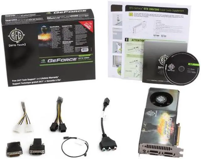 Alt view image 6 of 6 - BFG Tech GeForce GTX 280 1GB GDDR3 PCI Express 2.0 x16 SLI Support Graphics Card BFGEGTX2801024E