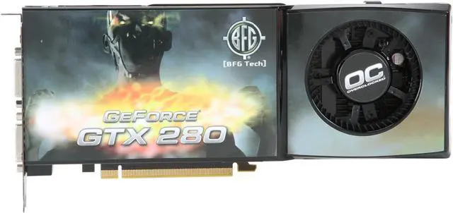Alt view image 3 of 6 - BFG Tech GeForce GTX 280 1GB GDDR3 PCI Express 2.0 x16 SLI Support Graphics Card BFGEGTX2801024OCE
