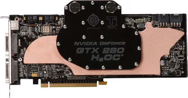 Alt view image 3 of 6 - BFG Tech GeForce GTX 280 1GB GDDR3 PCI Express 2.0 x16 SLI Support Graphics Card BFGEGTX2801024H2OCWE