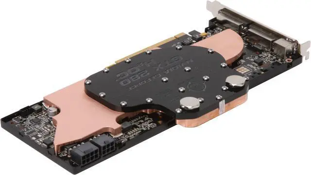 Alt view image 5 of 6 - BFG Tech GeForce GTX 280 1GB GDDR3 PCI Express 2.0 x16 SLI Support Graphics Card BFGEGTX2801024H2OCWE