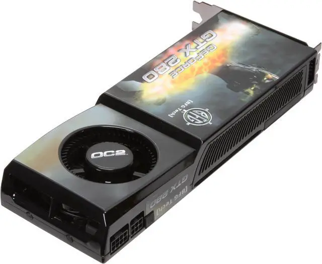 Alt view image 5 of 6 - BFG Tech GeForce GTX 280 1GB GDDR3 PCI Express 2.0 x16 SLI Support Graphics Card BFGEGTX2801024OC2E