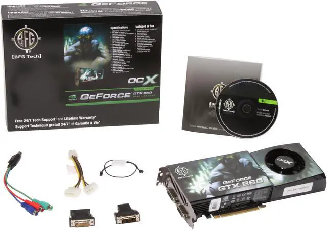 Alt view image 6 of 6 - BFG Tech GeForce GTX 260 896MB GDDR3 PCI Express 2.0 x16 SLI Support Graphics Card BFGEGTX260896OCXE