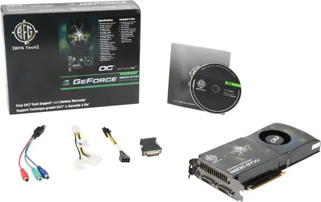 Alt view image 6 of 6 - BFG Tech GeForce 9800 GTX+ 512MB GDDR3 PCI Express 2.0 x16 SLI Support Graphics Card BFGE98512GTXPOCE