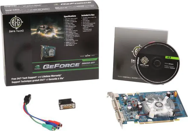 Alt view image 5 of 5 - BFG Tech GeForce 9500 GT 1GB GDDR2 PCI Express 2.0 x16 SLI Support Graphics Card BFGE951024GTE