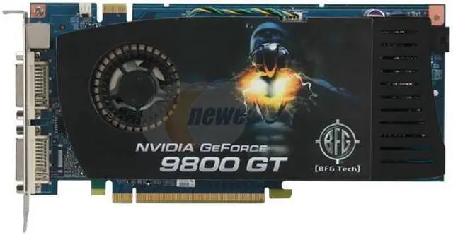 Alt view image 3 of 6 - BFG Tech GeForce 9800 GT 512MB GDDR3 PCI Express 2.0 x16 SLI Support Graphics Card BFGE98512GTE