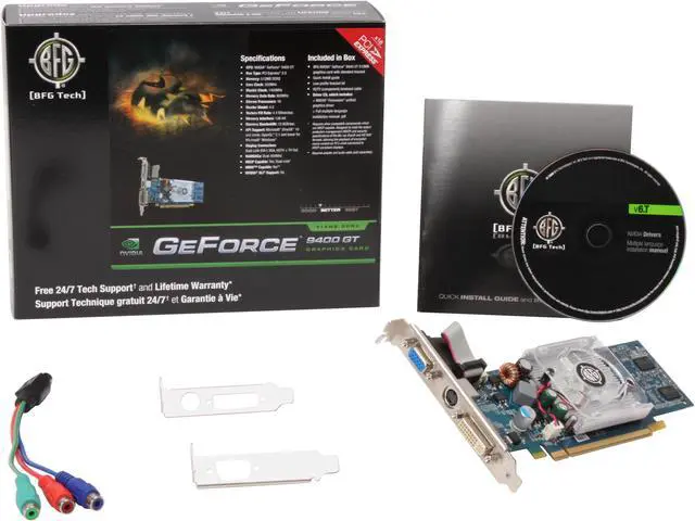 Alt view image 5 of 5 - BFG Tech GeForce 9400 GT 512MB GDDR2 PCI Express 2.0 x16 Graphics Card BFGE94512GTE