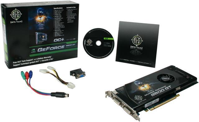 Alt view image 6 of 6 - BFG Tech GeForce 9800 GT 512MB GDDR3 PCI Express 2.0 x16 SLI Support Graphics Card BFGE98512GTOCPE