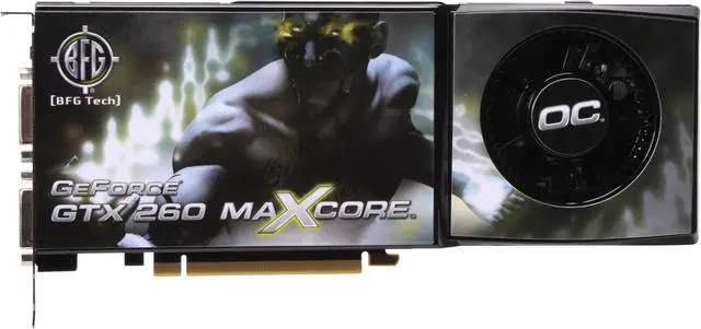 Alt view image 3 of 6 - BFG Tech GeForce GTX 260 896MB GDDR3 PCI Express 2.0 x16 SLI Support Graphics Card BFGEGTX260MC896OCE