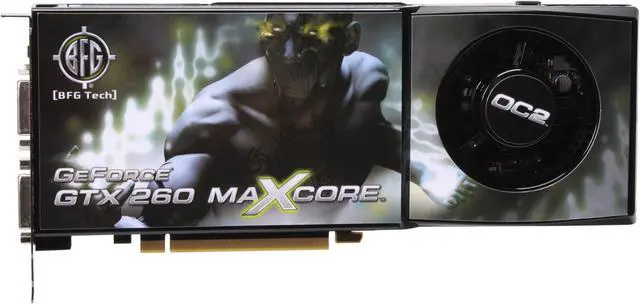 Alt view image 3 of 6 - BFG Tech GeForce GTX 260 896MB GDDR3 PCI Express 2.0 x16 SLI Support Graphics Card BFGEGTX260MC896OC2E