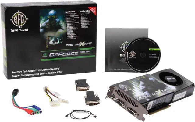 Alt view image 6 of 6 - BFG Tech GeForce GTX 260 896MB GDDR3 PCI Express 2.0 x16 SLI Support Graphics Card BFGEGTX260MC896OC2E