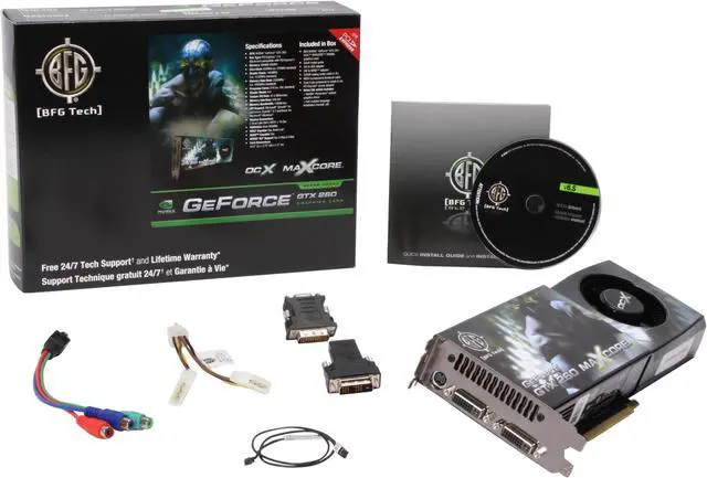 Alt view image 6 of 6 - BFG Tech GeForce GTX 260 896MB GDDR3 PCI Express 2.0 x16 SLI Support Graphics Card BFGEGTX260MC896OCXE