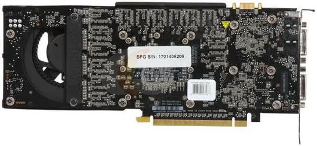 Alt view image 4 of 6 - BFG Tech GeForce GTX 295 1792MB GDDR3 PCI Express 2.0 x16 SLI Support Graphics Card BFGEGTX2951792E