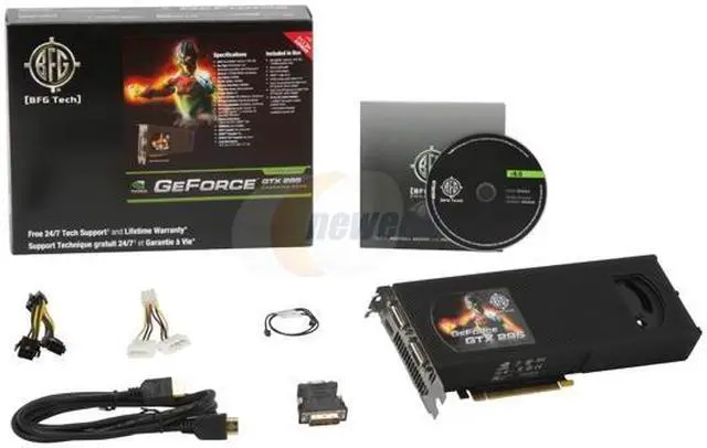 Alt view image 6 of 6 - BFG Tech GeForce GTX 295 1792MB GDDR3 PCI Express 2.0 x16 SLI Support Graphics Card BFGEGTX2951792E