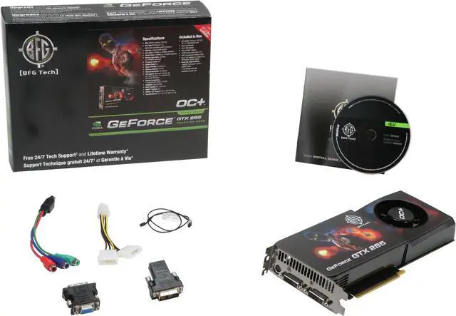 Alt view image 6 of 6 - BFG Tech GeForce GTX 285 1GB GDDR3 PCI Express 2.0 x16 SLI Support Graphics Card BFGEGTX2851024OCPE