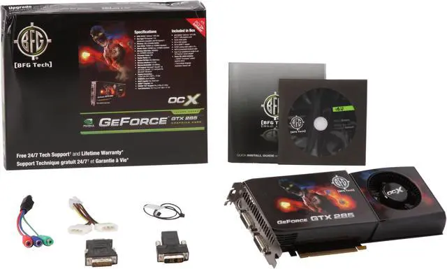 Alt view image 6 of 6 - BFG Tech GeForce GTX 285 1GB GDDR3 PCI Express 2.0 x16 SLI Support Graphics Card BFGEGTX2851024OCXE