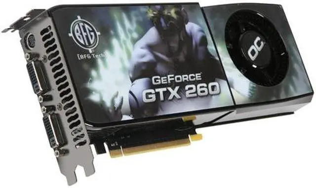 Main image of BFG Tech BFGEGTX260MC896OCBE GeForce GTX 260 Core 216 896MB 448-bit GDDR3 PCI Express 2.0 x16 HDCP Ready SLI Supported Video Card