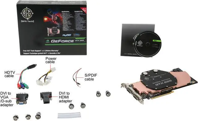 Alt view image 4 of 4 - BFG Tech  BFGEGTX2851024H2OCWE  GeForce GTX 285 H2OC 1GB  512-bit  GDDR3  PCI Express 2.0 x16  HDCP Ready SLI Supported Video Card with ThermoIntelligence Water Cooling Solution
