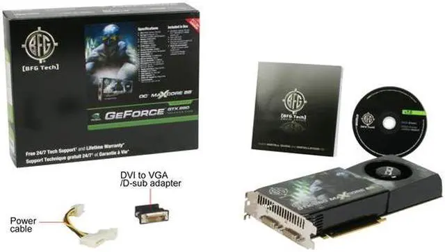 Alt view image 6 of 6 - BFG Tech GeForce GTX 260 896MB GDDR3 PCI Express 2.0 x16 SLI Support Graphics Card BFGEGTX260MC896OCDE