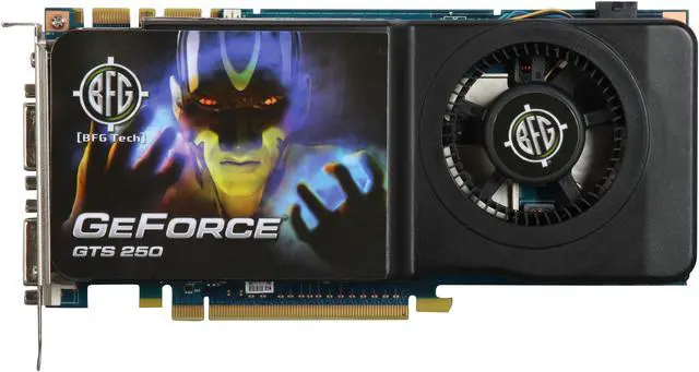 Alt view image 3 of 6 - BFG Tech GeForce GTS 250 1GB GDDR3 PCI Express 2.0 x16 SLI Support Graphics Card BFGEGTS2501024E