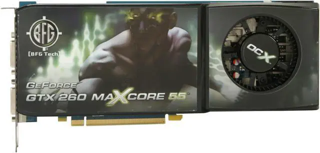 Alt view image 3 of 6 - BFG Tech BFGEGTX260MC896OCXDE GeForce GTX 260 OCX MAXCORE 55 896MB 448-bit GDDR3 PCI Express 2.0 x16 HDCP Ready SLI Supported Video Card