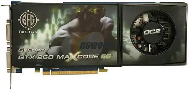 Alt view image 3 of 6 - BFG Tech BFGEGTX260MC896OC2DE GeForce GTX 260 OC2 MAXCORE 55 896MB 448-bit GDDR3 PCI Express 2.0 x16 HDCP Ready SLI Supported Video Card