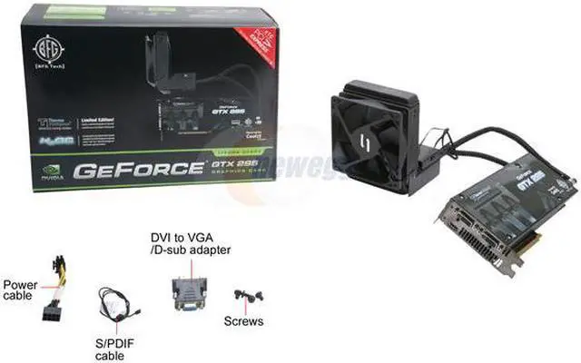Alt view image 6 of 6 - BFG Tech BFGRGTX2951792H2OCLE GeForce GTX 295 H2OC 1792MB 896 (448 x 2)-bit GDDR3 PCI Express 2.0 x16 HDCP Ready SLI Supported Video Card