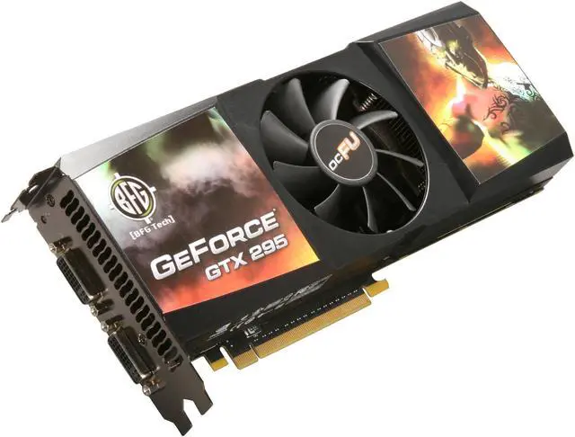 Main image of BFG Tech GeForce GTX 295 1792MB GDDR3 PCI Express 2.0 x16 SLI Support Graphics Card BFGEGTX2951792OCFUBE