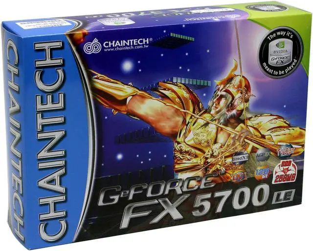 Alt view image 5 of 5 - CHAINTECH GeForce FX 5700LE 256MB DDR AGP 4X/8X Graphics Card SA5700L
