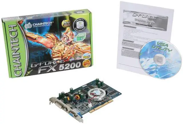 Alt view image 5 of 5 - CHAINTECH GeForce FX 5200 256MB DDR PCI Graphics Card P-FX20