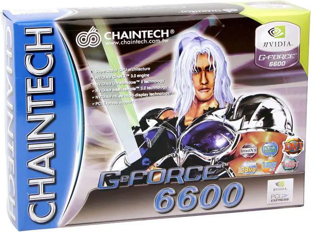 Alt view image 5 of 5 - CHAINTECH GeForce 6600 128MB DDR PCI Express x16 Graphics Card SE6600
