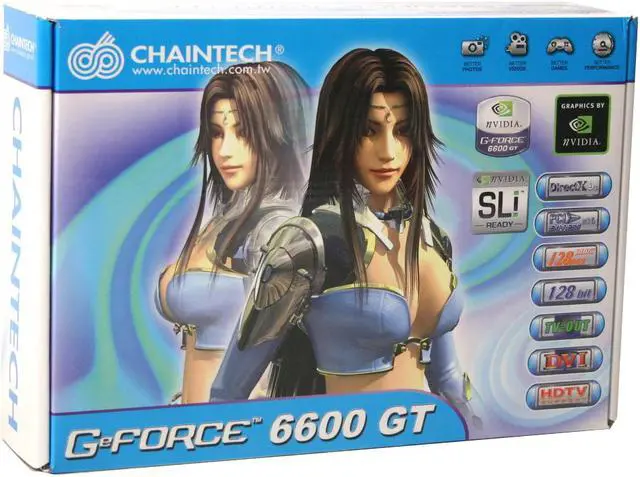 Alt view image 5 of 5 - CHAINTECH GeForce 6600GT 128MB GDDR3 PCI Express x16 SLI Support Graphics Card SE6600G