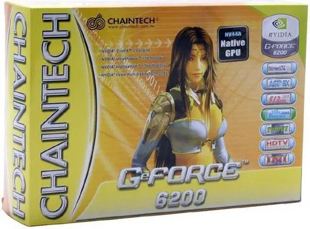 Alt view image 6 of 6 - CHAINTECH GeForce 6200 512MB DDR SDRAM AGP 4X/8X Graphics Card SA62A-512