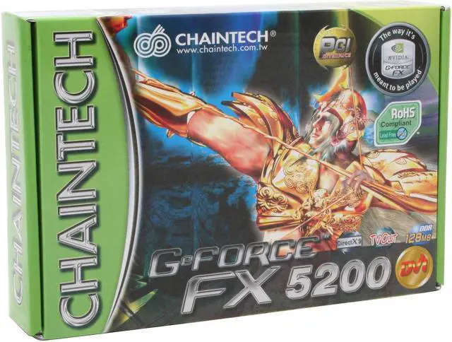 Alt view image 6 of 6 - CHAINTECH GeForce FX 5200 128MB DDR PCI Graphics Card GSP5200T2