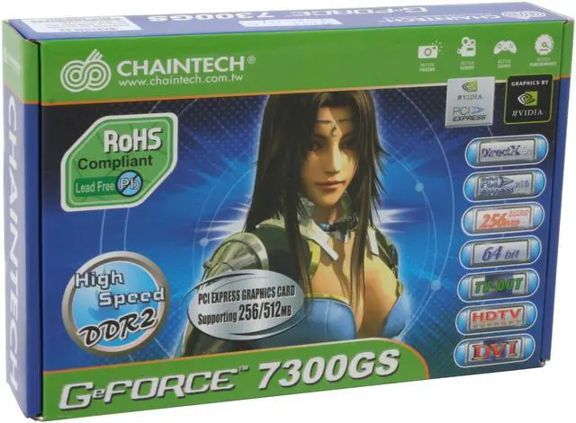Alt view image 5 of 5 - CHAINTECH GeForce 7300GS 256MB GDDR2 PCI Express x16 Low Profile Graphics Card GSV73GS-G2